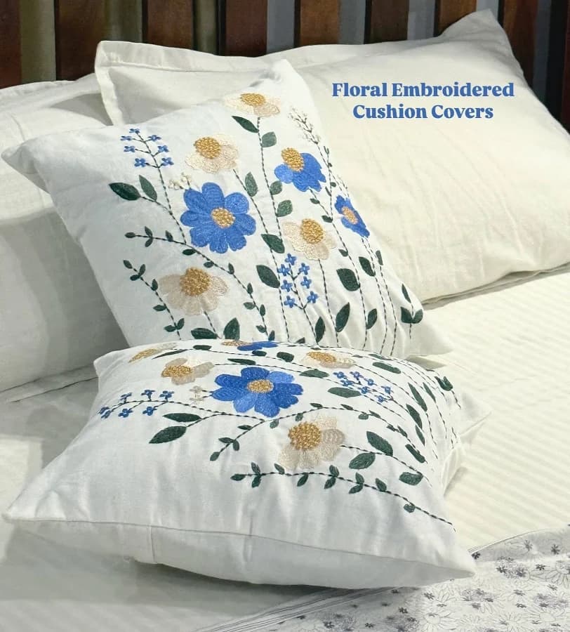 Embroidered Cushion Covers (Set of 2) — image 1 of 1